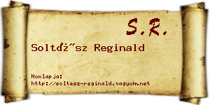 Soltész Reginald névjegykártya